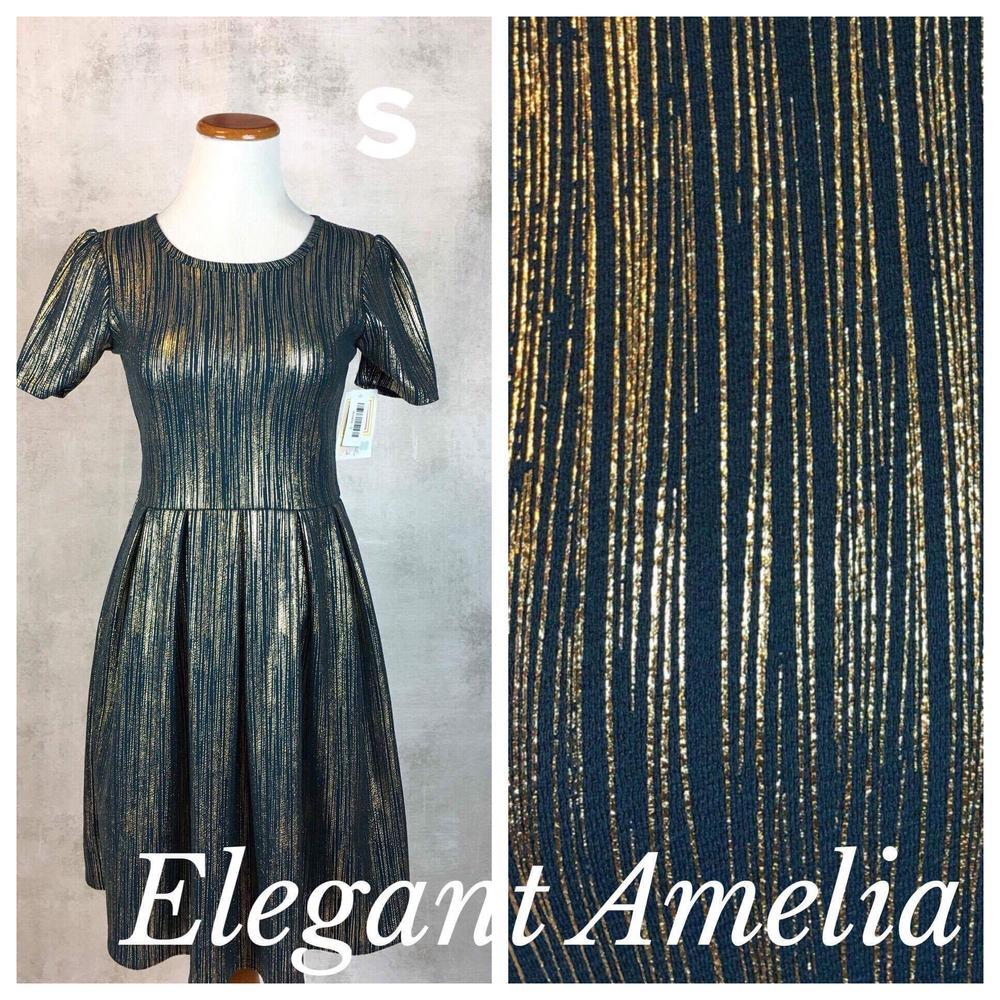 LuLaRoe Fruits Amelia Fit & Flare A-Line Zip Dress Womens 2XS Apples