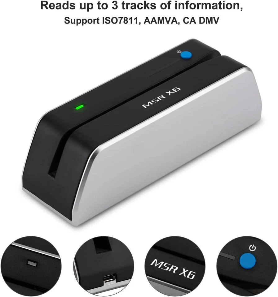 Bluetooth VIP Card Swiper Reader Writer Encoder Hico 3 Tracks USB and Bluetooth - Image 3 of 4