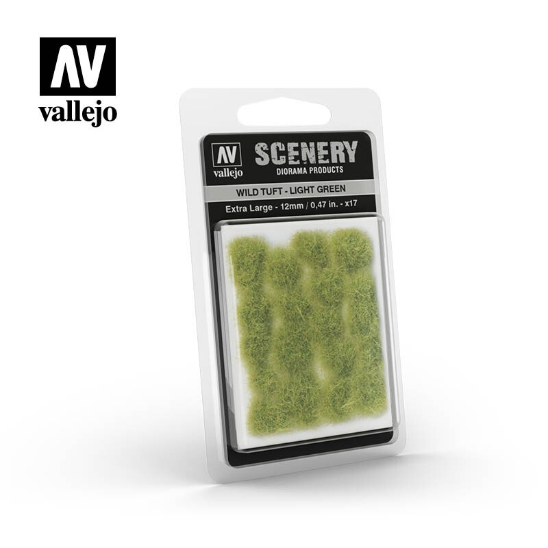 Light Green - 12mm Wild Tuft - Brand New - Model Basing - Acrylicos Vallejo