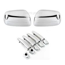 11P Chrome Side Mirror + Door Handle Covers Trims For 2001-2005 Toyota RAV4 SUV