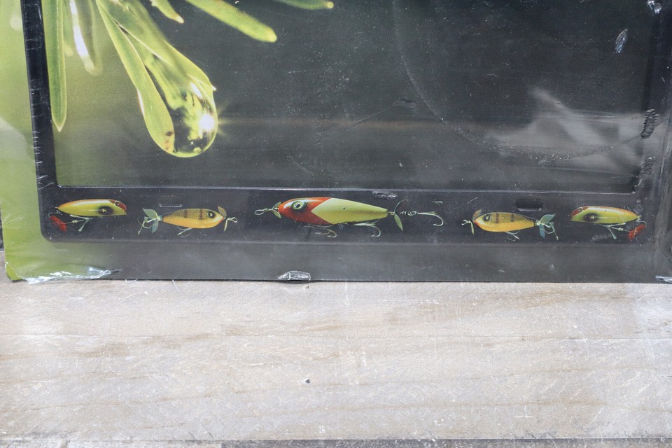 NO FISH TOO DEEP Cedar Key Polycarbonate License Plate Frame Outdoor