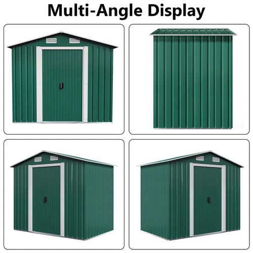 Metal Garden Shed 6 X 4, 8 X 4, 8 X 6, 10 X 8 Garden Storage WITH FREE BASE New - Picture 10 of 58