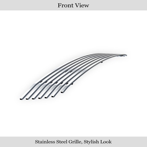 Fits 2003-2005 Honda Accord Sedan W/O Fog Lights Bumper Chrome Billet Grill - Picture 2 of 7