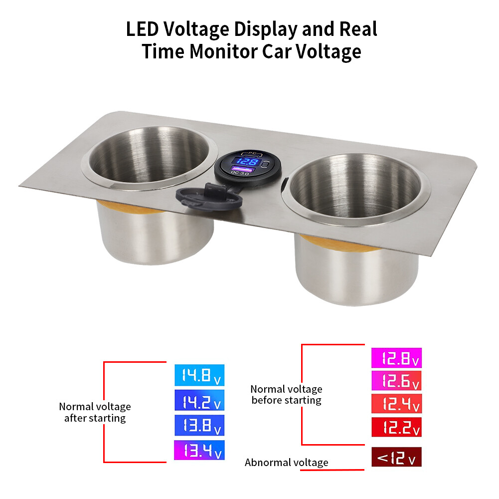 For 1967-1980 Chevy GMC Blazer C10 K5 Truck Center Console Cup Holder & USB Trim