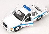 Blitz Versand Ford Crown Victoria Chicago Police Modell Auto Welly 1:34 Neu Ovp