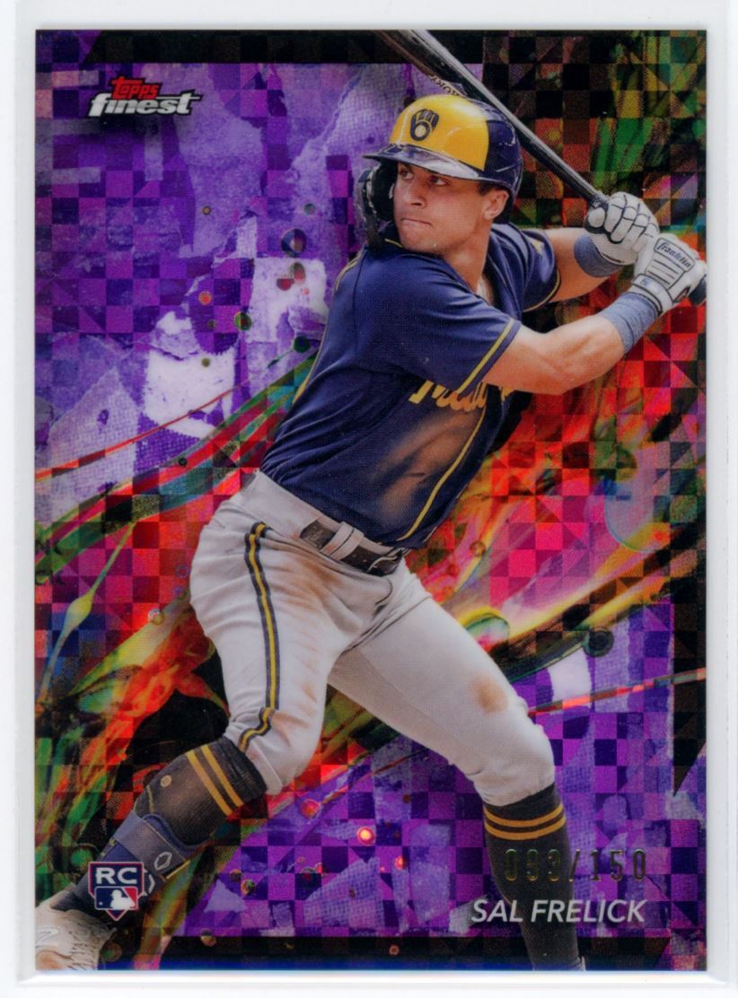 2024 Topps Finest Purple Checkerboard Sal Frelick RC 93/150 Brewers #51