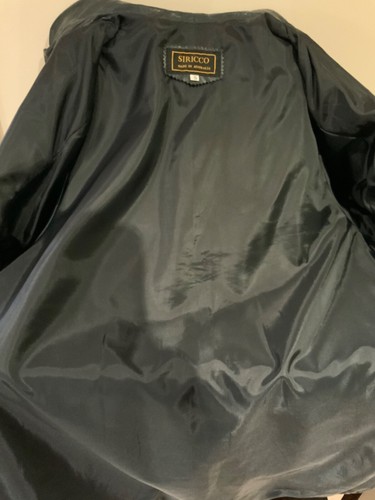 Sirocco Navy Genuine Soft Leather Coat Small -Immaculate - Picture 3 of 4