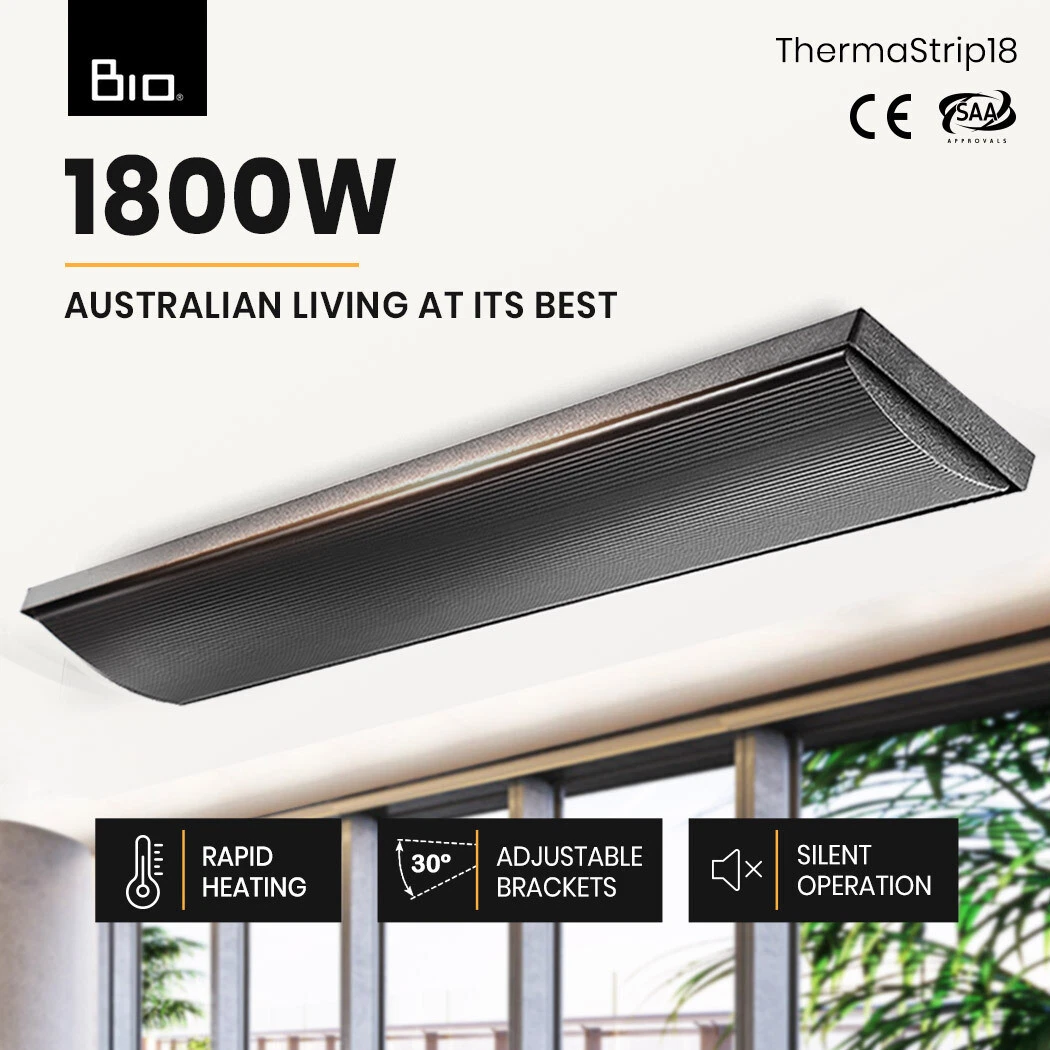 BIO 1800W Outdoor Strip Heater Electric Radiant Bar Wall Ceiling Mounted  Panel | eBay