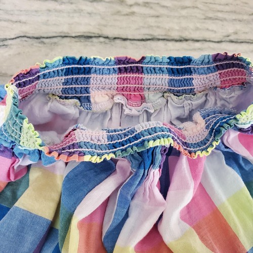 Rockets of Awesome Girls Gingham Smocked Skirt Size 4/5 - Picture 6 of 10
