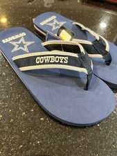 Dallas Cowboys NFL team Loco Contoured Flip Flops Sandals Mens Size Large