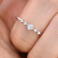 1 Ct VVS1 Round Cut Diamond Engagement Wedding Ring 14k White Gold Finish
