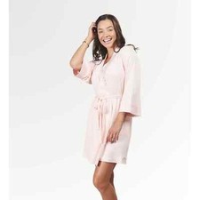 Faceplant Dreams Bamboo Wrap Robe Dressing Robe -- Blush Pink, Small/Medium NWOT