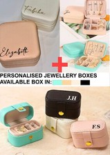 Personalised faux Jewellery Bracelet Neckless Box with Customised Earing Box UK