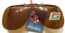 NWT  Polarized Clip On Sunglasses Glare Shield Lens by Opti Ray 