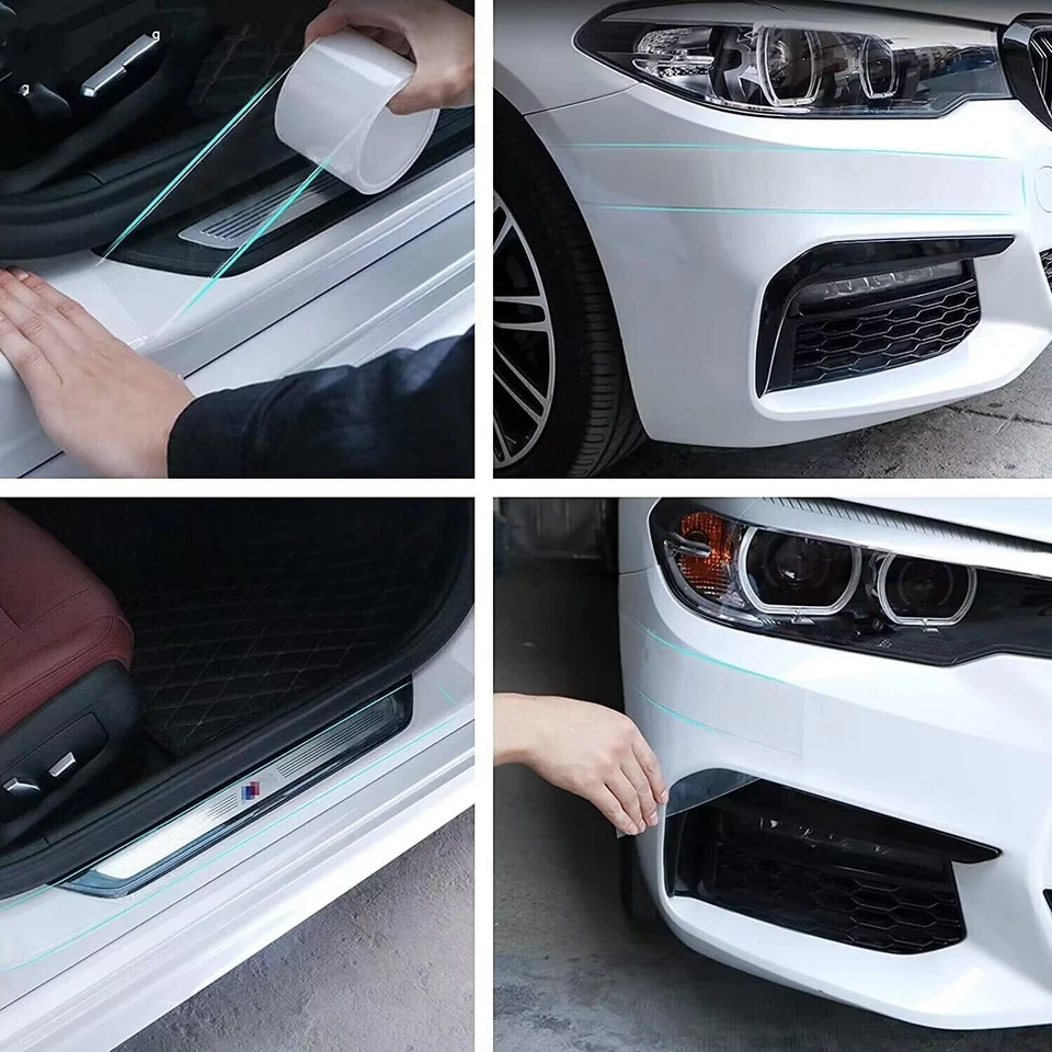 Accessories Transparent Auto Car Door Sill Scuff Cover Plate Sticker For Porsche - Изображение 4 из 4