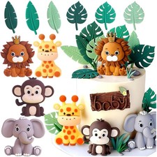 Dschungel Tier Tortendeko Set Safari Kinder Geburtstag Baby Shower Party Deko