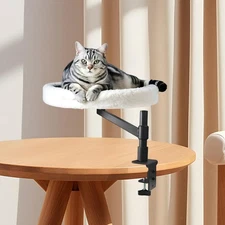 Desk Cat Bed Rack Desktop Attachment Cat Desk Bed Bracket Adjustable Height