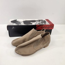 Capezio Split Sole Gore Boot Tan Size 5.5 Leather Upper Brazil Dance Slippers