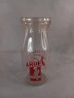 Vintage Arden Half Pint Glass Milk Bottle, Milk Builds Great Champions
