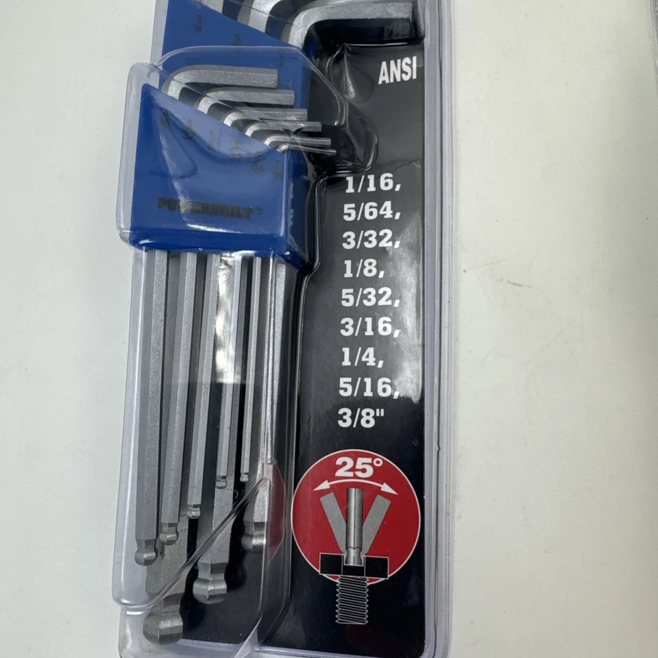 Powerbuilt SAE Long Arm Hex Key Set & Long Arm Star Key Wrench 18 Piece Set - Image 4 of 4