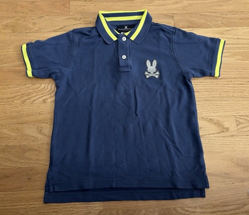 NWOT Psycho Bunny Boys Lot/2 Blue Polo Shirt & T-Shirt Top Size M Medium 10/12 - Picture 2 of 5