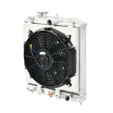 Aluminum 3 Row Core Radiatorshroud Fan For 1992-2000 Honda Civic Ek Eg Integra