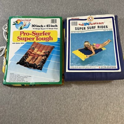 Vintage Pool Inflatable Air Mattress s SUPER SURF RIDER & Pro Surfer Super Tough