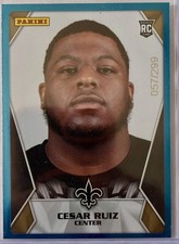 2020 Panini Stickers & Cards Cesar Ruiz Rookie Card /299!!! New Orleans Saints. rookie card picture
