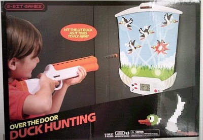 NIB Duck Hunting Over The Door 8 Bit Game Foam Dart Blaster Arcade Style