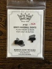 Kings Gun Works 102 Hardball Sight Ramp Front Sight Plain New Old Stock