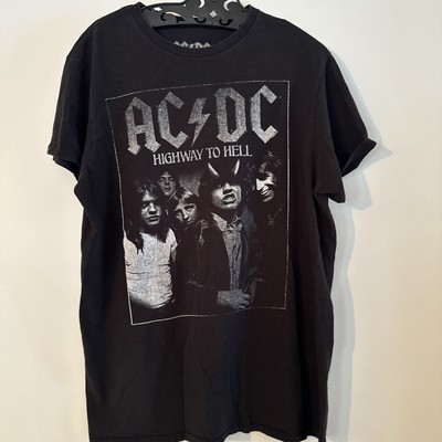 AC/DC Graphic T-Shirt Unisex M Black ''Highway To Hell'' Short Sleeve Rock Band