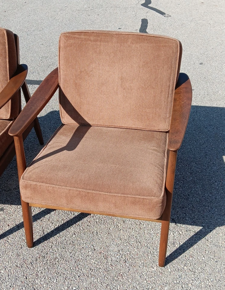 FOLKE OHLSSON for DUX Furniture, 2 Original Scandanavian MCM Lounge Chairs, Vg+ - Image 4 of 4