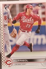 Topps 2022 Series 2 TJ Friedl Cincinnati Reds #546 Rookie Baseball Card. rookie card picture