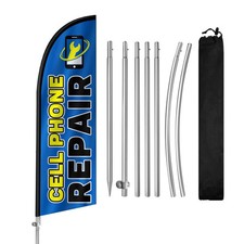 Cell Phone Repair Flag for Business, Cell Phone Repair Signs, 8FT Polyester A...