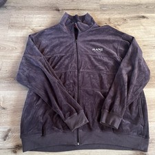 Karl Kani Originals Men s Chocolate Brown Velour Track Jacket Size XL 1990s VNTG