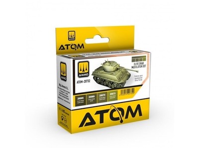 AMMO MIG - Atom Acrylic Paint Set Olive Drab Modulation 20732