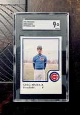 1986 Procards Greg Maddux Rookie SGC 9 Pittsfield Cubs Minor League HOF