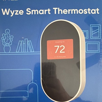 Wyze WTHERM Smart Thermostat Wi-Fi Bluetooth Programmable App Control Black