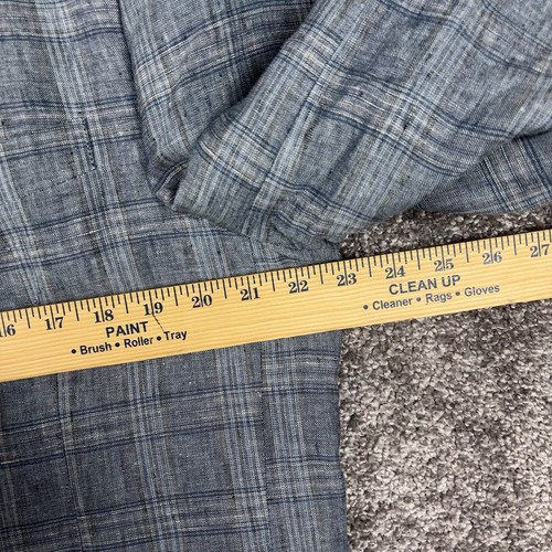 Joseph Abboud Sport Coat Men's Large (46” Chest) 100% Linen Blazer Blue Plaid - Picture 7 of 15