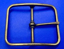 Antique Center Bar Single Prong Replacement Brass Tone Belt Buckle