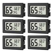 6-Pack Mini Hygrometer Indoor Humidity Meter Digital Thermometer