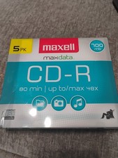 Maxell Maxdata CD-R 700 MB 48x Recordable 5 Pack Jewel Case Standard