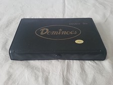 Vintage Domino Premium Set Double Six Classic 28 Pieces with Leather Effect Case