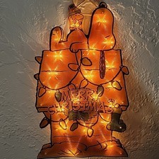 Snoopy Light Up Ornament Indoor Outdoor XMAS Yard Window Peanuts GVC