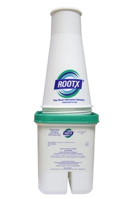 ROOTX - 4LB. JAR with Funnel/APPLICATOR Foaming Root Control for Sewer White