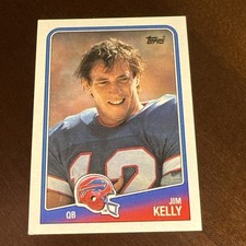 Jim Kelly - 1988 Topps Football - #221 - HOF - 2nd. Yr. NFL card. Buffalo Bills 