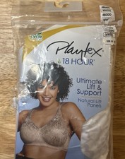 NEW WOMEN SIZE 48DDD PLAYTEX 18 HR ULTIMATE LIFT,SUPPORT WHT WIREFREE BRA READ