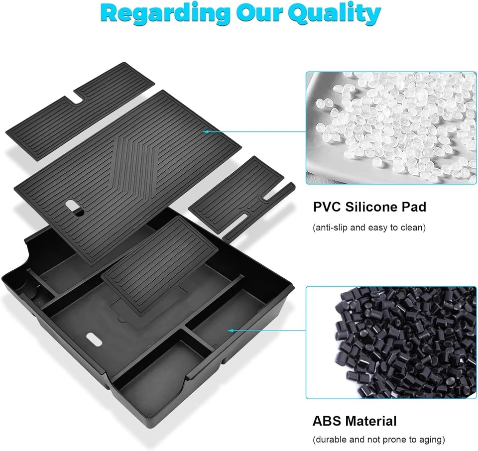 Center console organizer compatible with 2025 Ford Expedition - ABS material Foto 3 de 4