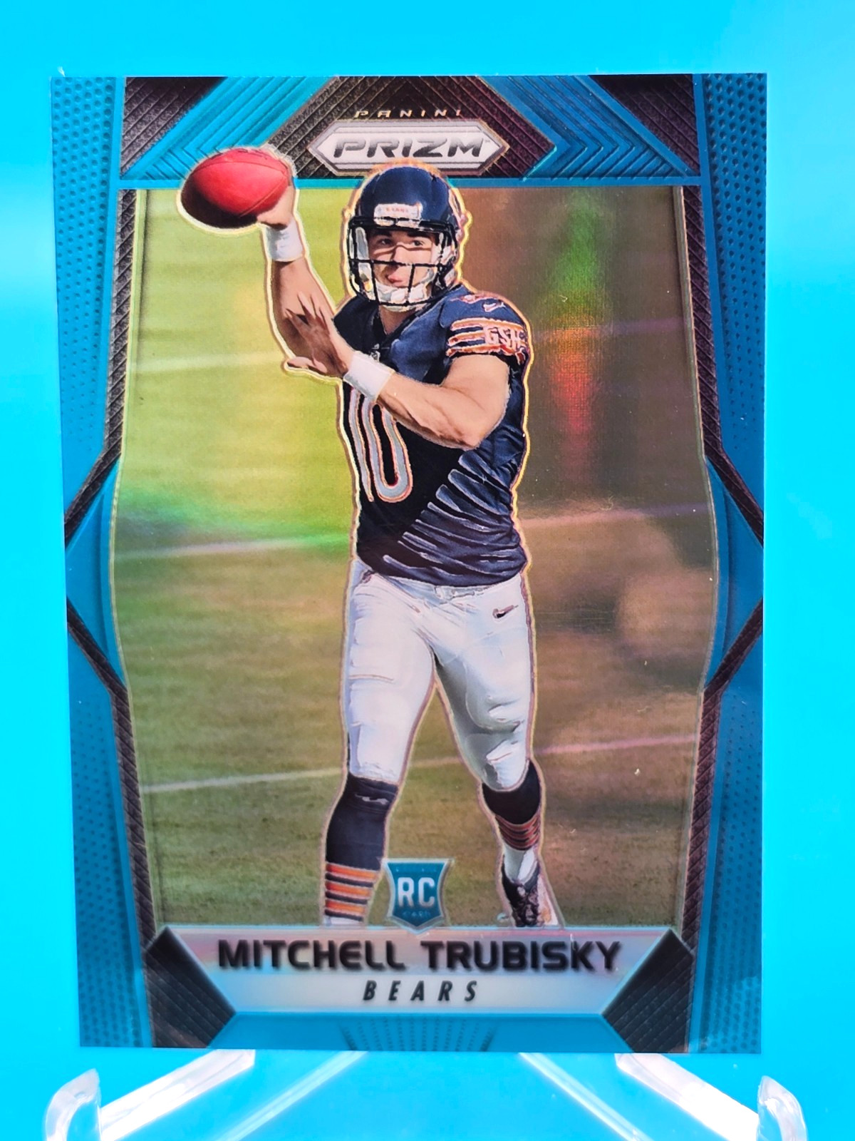 Mitchell Trubisky 2017 Prizm BLUE Panini Rookie #209 #d 1/199 1st RC Bears