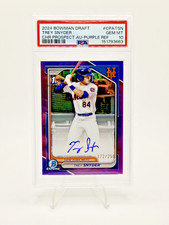 2024 Bowman Draft Trey Snyder 1st Chrome Purple Auto /250 PSA 10 GEM